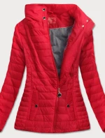 Červená bunda s vysokým stojačikom (DL016)