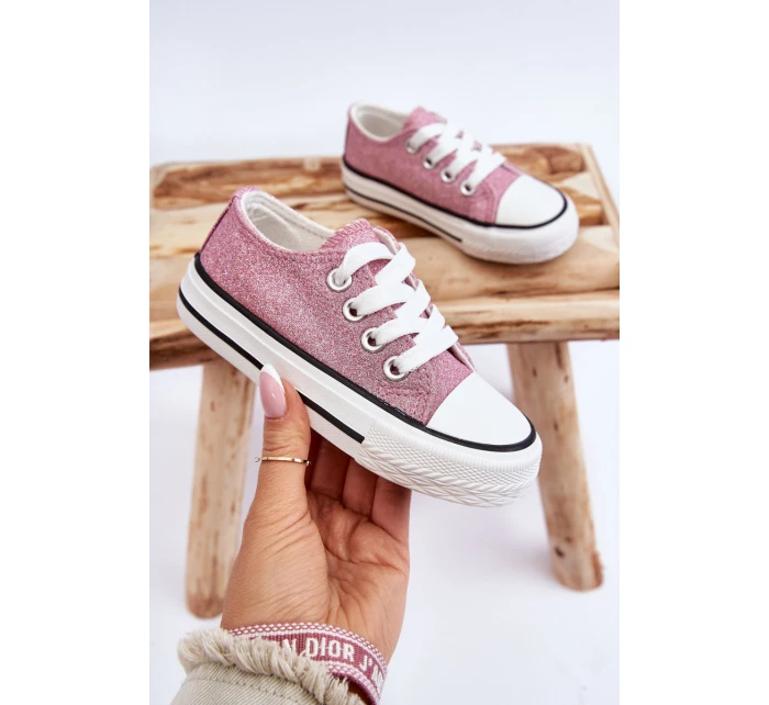 Dětské tenisky vázané Špinavě růžová model 21621575 - Boto Dětské tenisky vázané Špinavě růžová model 21621575 - Boto