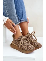 Zamszowe Sneakersy Damskie Na Platformie Z Grubym Sznurowaniem Panterka Artiker 55C0135 Brązowe Zamszowe Sneakersy Damskie Na Platformie Z Grubym Sznurowaniem Panterka Artiker 55C0135 Brązowe