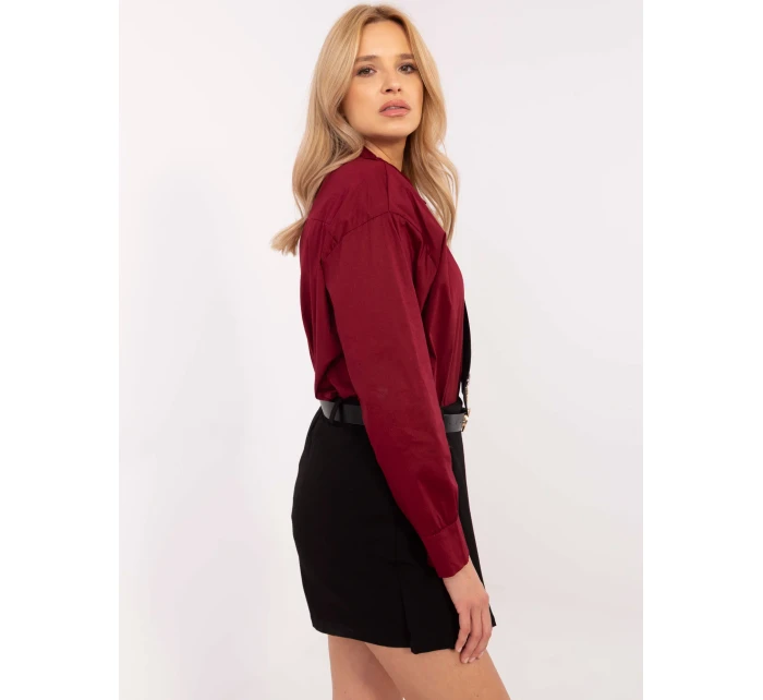 Košeľa DHJ KS 9213 1.77P bordová Košeľa DHJ KS 9213 1.77P bordová