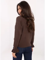 Sweter IT SW model 21480353 ciemny brązowy - FPrice Sweter IT SW model 21480353 ciemny brązowy - FPrice
