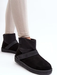 Černé zateplené sněhule Big Star na platformě