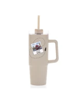 Vlastní text na cestovatelskou termosku s průhledným víčkem