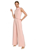 Dámsky overal bez rukávov s dvojvrstvovým topom M702 Powder Pink - Moe