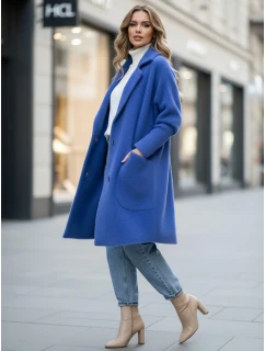 Dámsky kabát z alpaky RITA II modrý FashionStreet NY0627