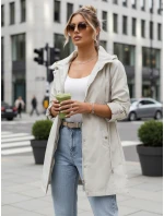 Dámska prechodná bunda parka béžová FashionStreet TY5557