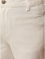 Dámske džínsy s vysokým pásom a širokými nohavicami krémové FashionStreet UY2938