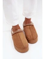 Nízké dámské sněhule s výšivkou na platformě Camel model 21711305 - Boto