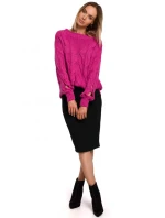 Dámsky sveter M539 fuchsiová - Moe