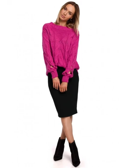 Dámsky sveter M539 fuchsiová - Moe