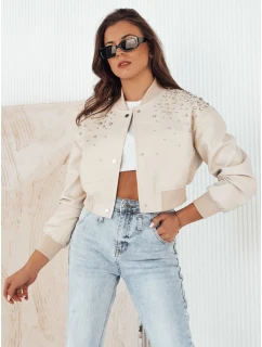 Dámská kožená bunda béžová Dstreet model 21974862 - FashionStreet