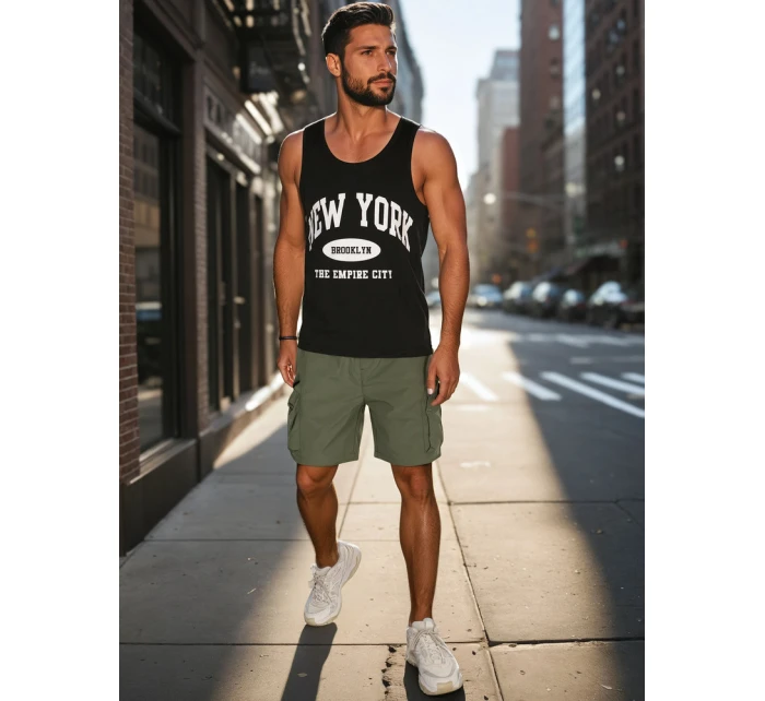 Pánské látkové bojové šortky zelené Dstreet model 21988614 - FashionStreet