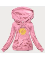 Dámská tepláková mikina ve špinavě růžové barvě se model 16150034 - Ambitionfly