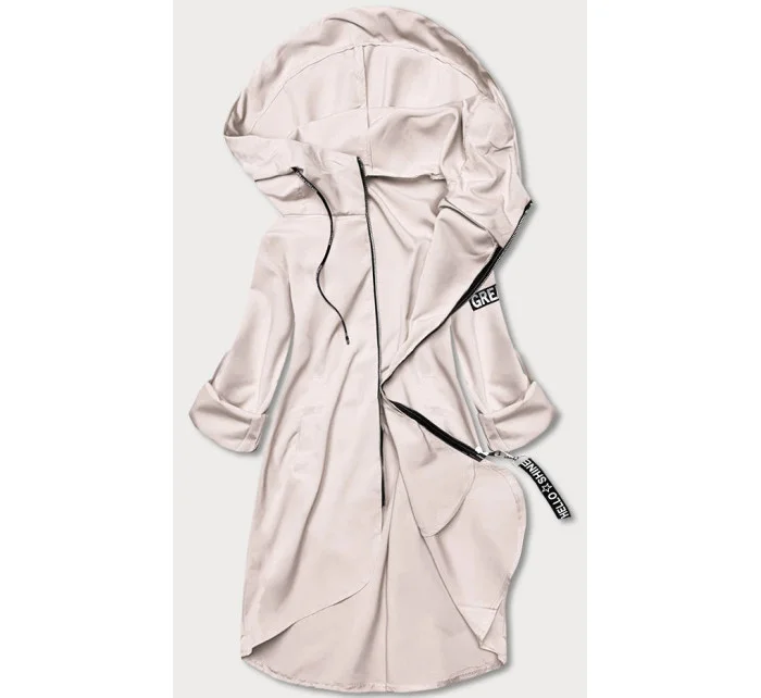 Světle béžový tenký asymetrický dámský přehoz přes oblečení model 18001589 - S'WEST Světle béžový tenký asymetrický dámský přehoz přes oblečení model 18001589 - S'WEST