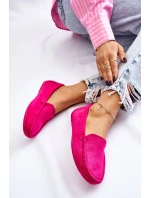 Zamszowe Mokasyny Damskie Fuksja Morreno Zamszowe Mokasyny Damskie Fuksja Morreno
