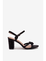 Dámské sandály na podpatku černé model 21703966 - Boto