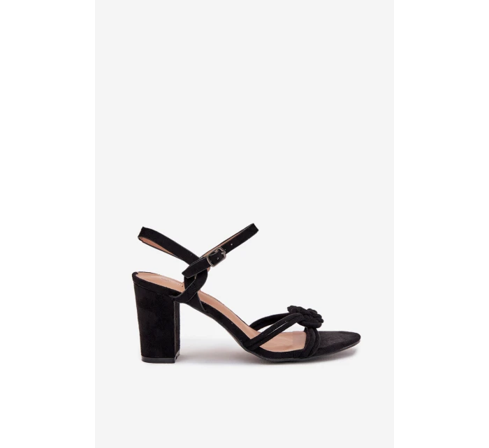 Dámské sandály na podpatku černé model 21703966 - Boto