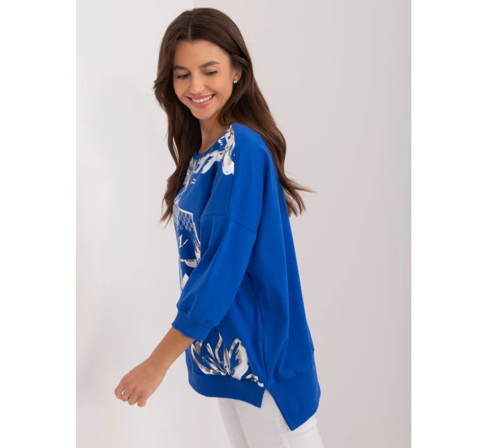 Bluzka RV BZ model 20148858 kobaltowy - FPrice Bluzka RV BZ model 20148858 kobaltowy - FPrice