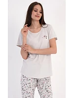 Dámské pyžamo kapri model 22405186 - Vienetta Dámské pyžamo kapri model 22405186 - Vienetta