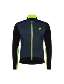 Rogelli zimná bunda CADENCE modro-čierna-fluor L