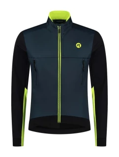 Rogelli zimná bunda CADENCE modro-čierna-fluor L