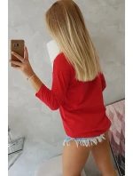 Halenka s potiskem Star Style červená