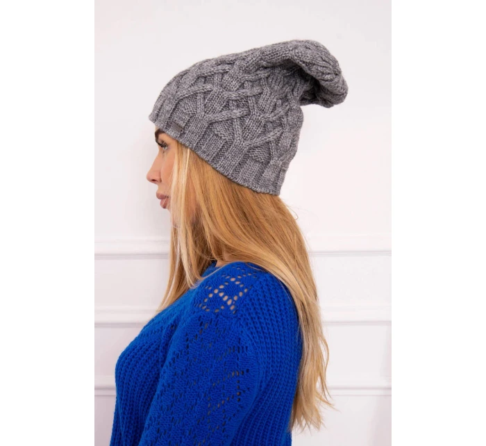 Fleecová čepice Sonia model 18749885 tmavě šedá - K-Fashion