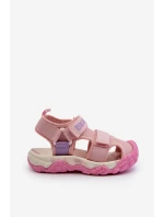 Sandały Dziewczęce Na Rzepy Big Star NN374238 Różowe