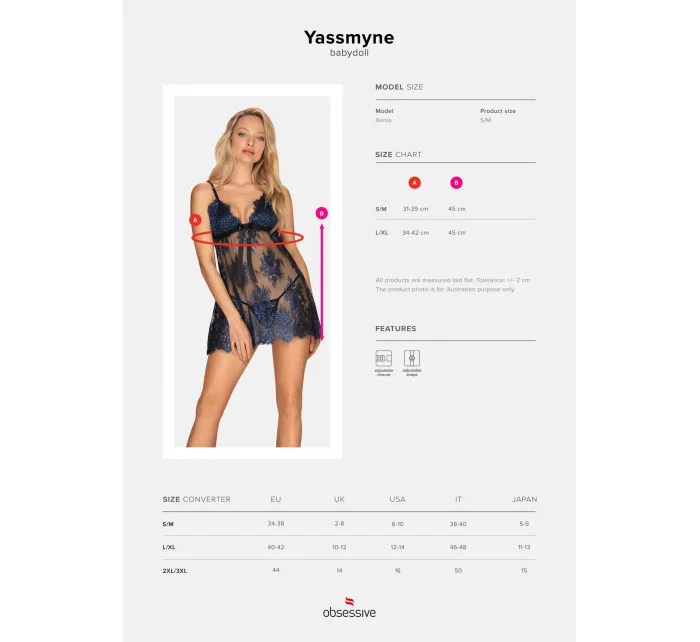 Smyslná košilka model 20757990 babydoll - Obsessive