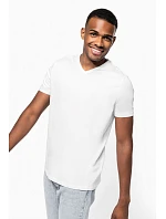 K Pánské elastické tričko s výstřihem do V 20. black model 22511771 - Kariban