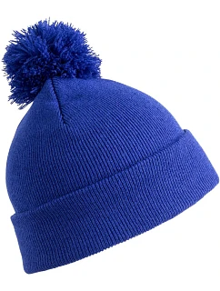 Result Headwear RC 028X Pletená čiapka s bambulou 28.028X royal