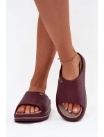 Klapki Damskie Na Platformie Big Star SS274425 Bordowe
