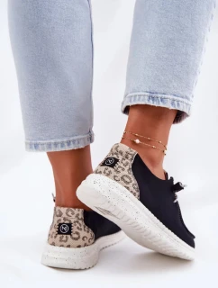 Dámske ľahké textilné poltopánky McKeylor - čierne