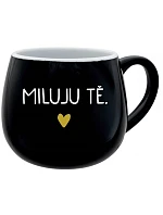 I LOVE YOU - čierny keramický hrnček 300 ml