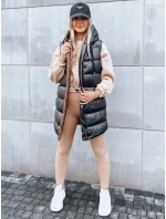 Dámská dlouhá prošívaná zimní vesta černá Dstreet model 21970825 - FashionStreet