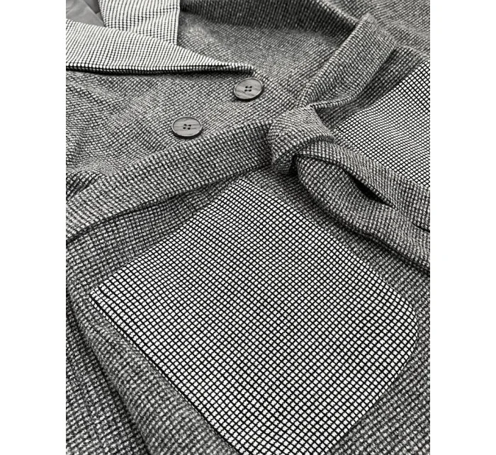 Šedý dámský  kabát model 16147885 - ROSSE LINE