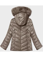 Krátka zimná bunda s kapucňou cappuccino (5M3138-84) Krátka zimná bunda s kapucňou cappuccino (5M3138-84)