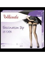 Samodržící punčochy model 15435571 UP 15 DEN  černá - Bellinda