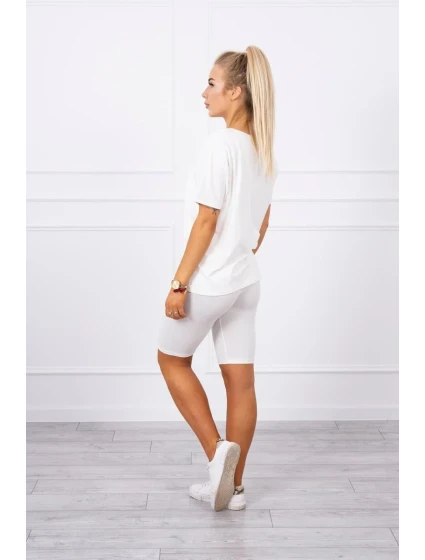 Súprava top+legíny ecru