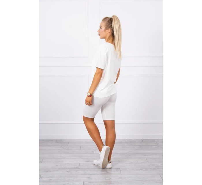 Súprava top+legíny ecru