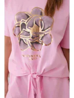 Sada s potiskem new punto halenkové + šortky světle růžová Sada s potiskem new punto halenkové + šortky světle růžová