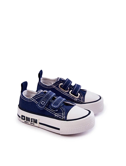 Dětské látkové tenisky se suchým zipem BIG STAR model 21594920 Námořnická modrá - Big Star Shoes