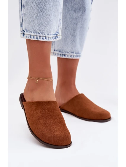 Dámské ploché sandály z eko semiše Camel Veronelle Dámské ploché sandály z eko semiše Camel Veronelle