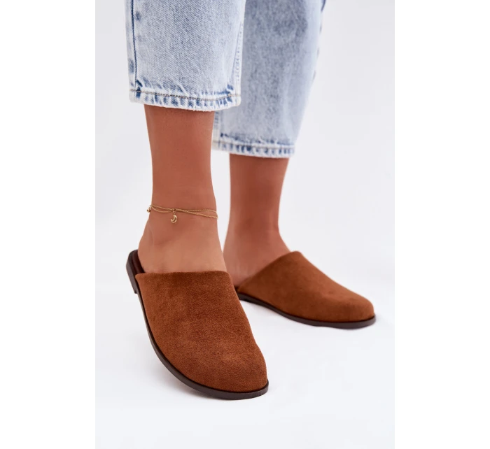 Dámské ploché sandály z eko semiše Camel Veronelle Dámské ploché sandály z eko semiše Camel Veronelle