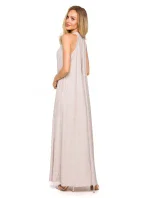 model 17775771 Maxi šaty s výstřihem černé - Moe