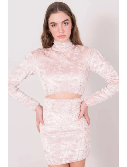 Dámská velurový Top model 18398601 pudr béžová BSL - FPrice