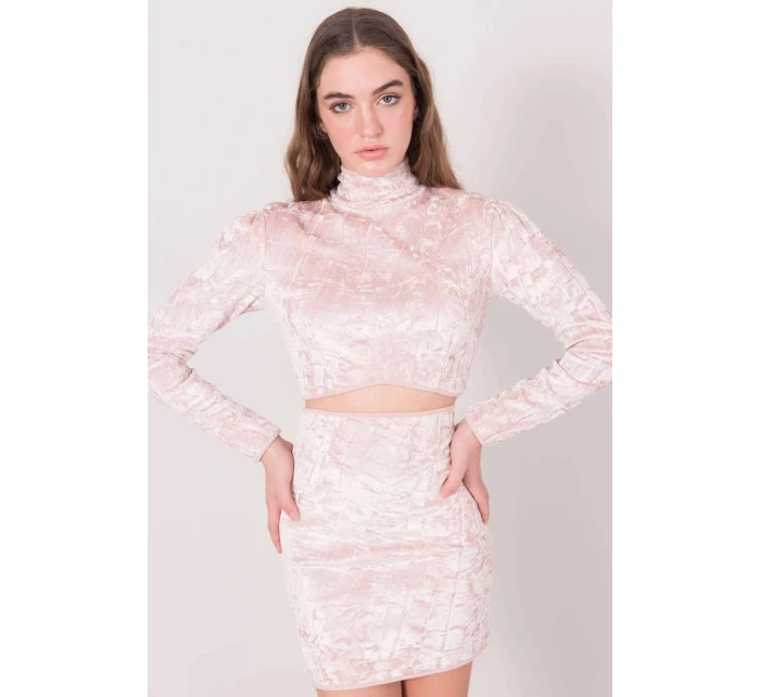 Dámská velurový Top model 18398601 pudr béžová BSL - FPrice