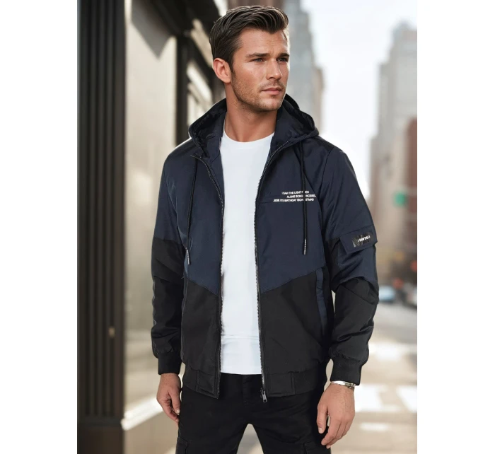 Pánská přechodná bunda s kapucí modrá Dstreet model 21986390 - FashionStreet Pánská přechodná bunda s kapucí modrá Dstreet model 21986390 - FashionStreet