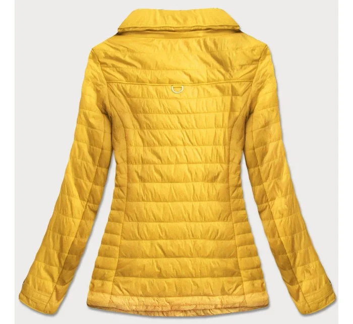 Žltá bunda s vysokým stojačikom (DL016)