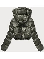 KRÓTKA KURTKA PUCHOWA CROP KHAKI model 21243942 - HONEY WINTER